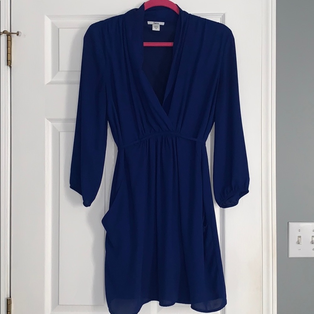 Bar III Royal Blue Tie-Back Dress